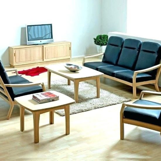 Wood sofa set
