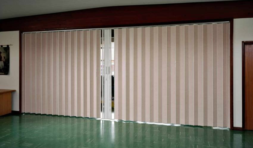 White PVC Folding door