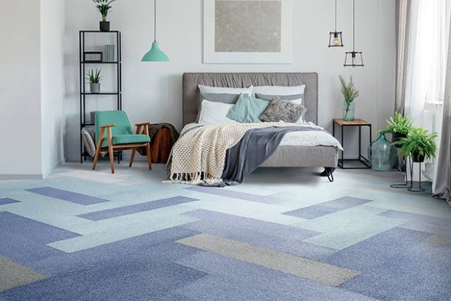 Beautiful design carpet tiles for bedroom