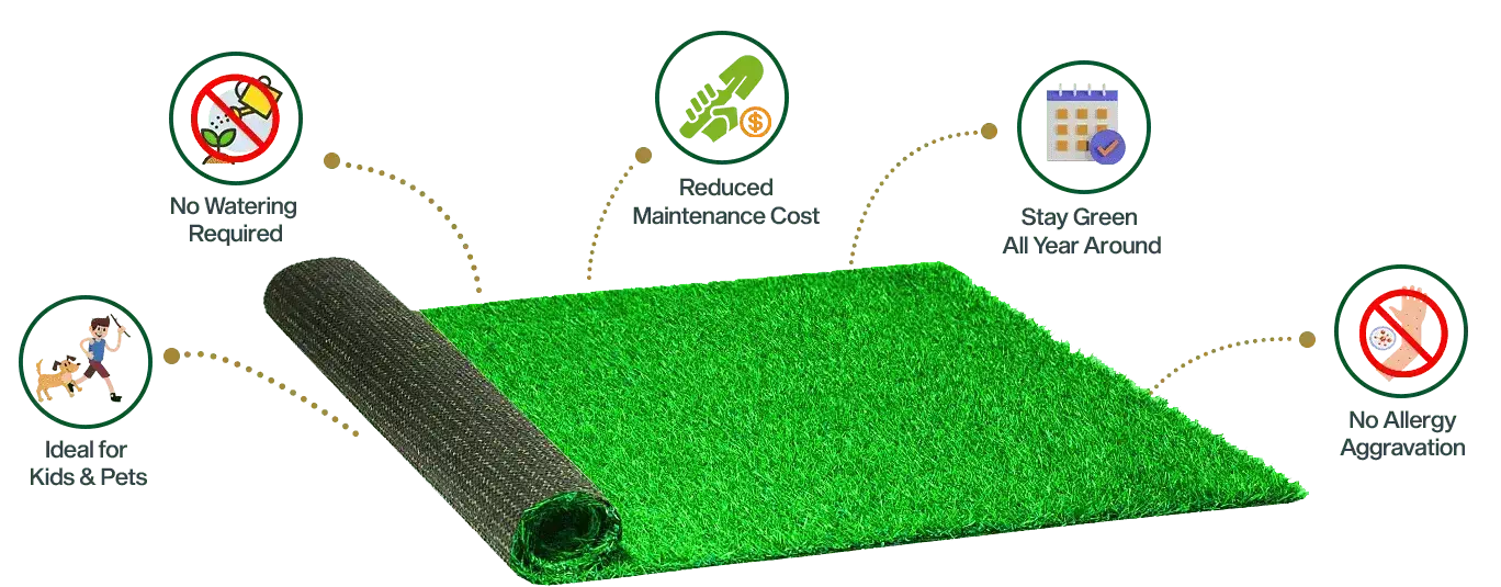 best artificial grass advantages infograph