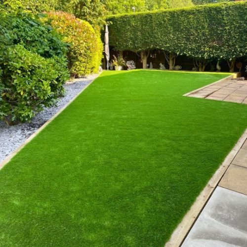 Lush Green Artificial Grass install in Garden