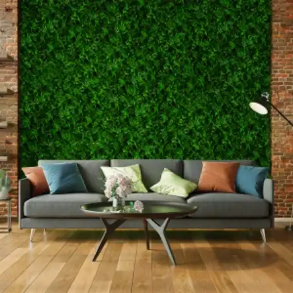 Living room wall artificial grass