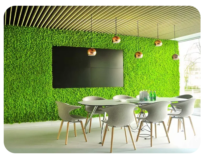 restaurant wall artificial grass