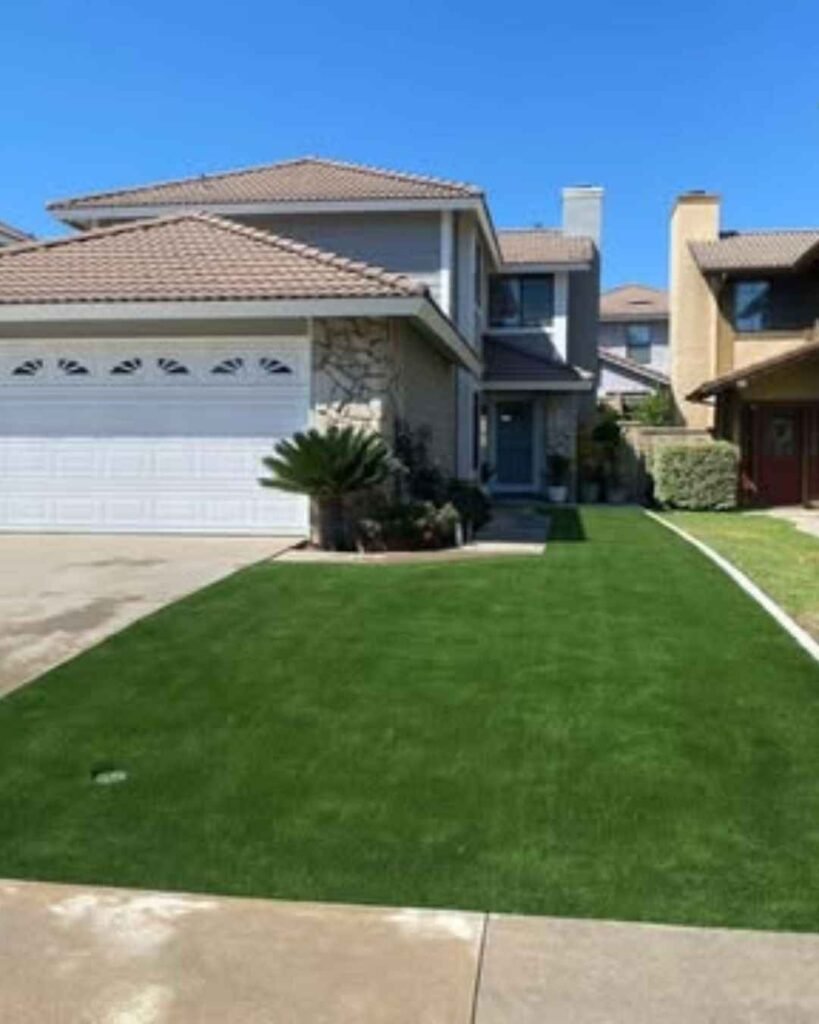 After Artificial grass installation