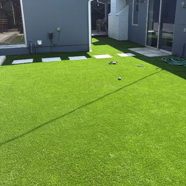 artificial grass install in lawn
