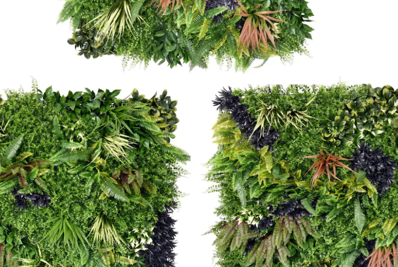 Combo of 3 Charm Premium Artificial Plants Green Wall Panels