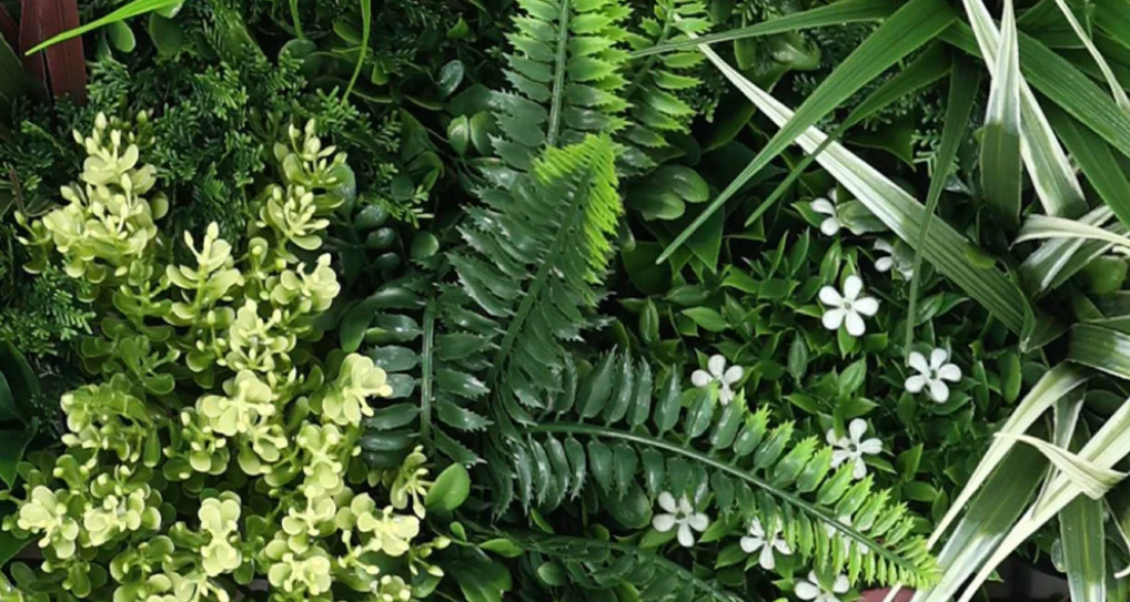 Premium Artificial Plants 3D Green Wall Panel 1m x 1m - Riverbank