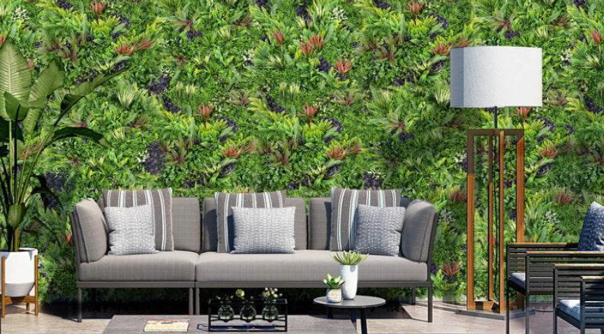 Premium Artificial Plants Green Wall Panel - Charm C