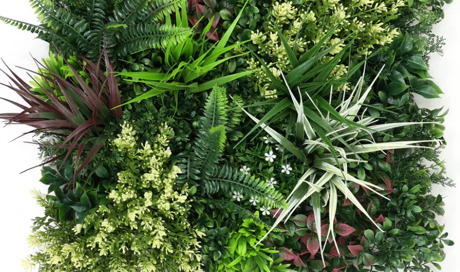 Premium Artificial Plants 3D Green Wall Panel 1m x 1m - Riverbank