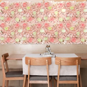 Artificial Flower Living Wall Pink/Yellow