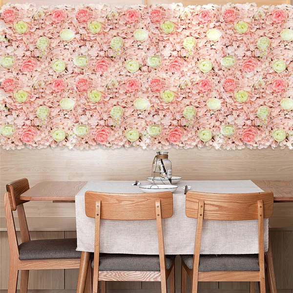 Artificial Flower Living Wall Pink/Yellow
