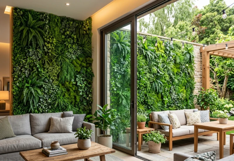 Transform indoor and outdoor walls with lush artificial green panels