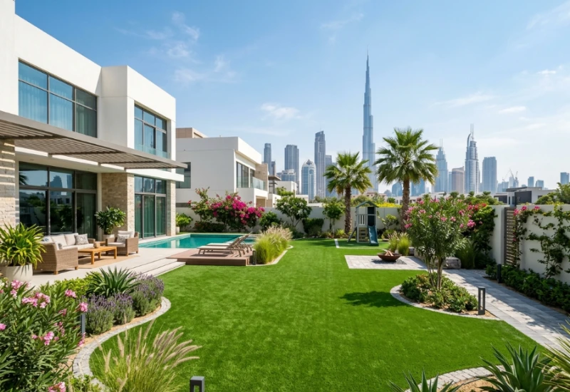 Transform your Dubai home with premium artificial grass landscaping