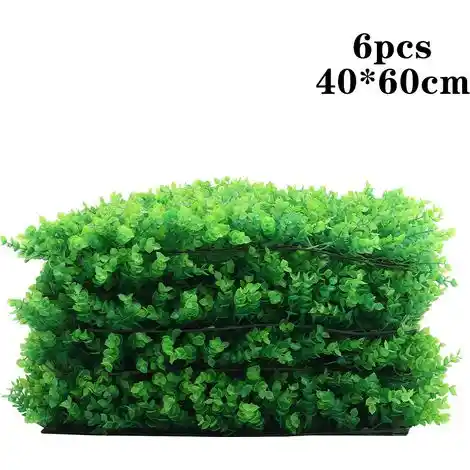 Set of 6 Artificial Topiary Plant Mat Greenery Wall Hedge Grass Fence - Image 3
