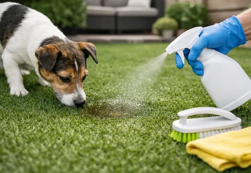 How to Clean Dog Pee From Artificial Grass in Dubai